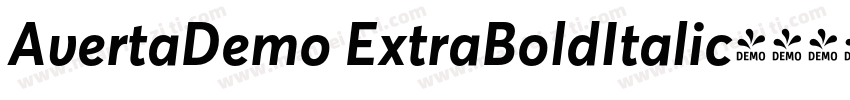 AvertaDemo ExtraBoldItalic字体转换